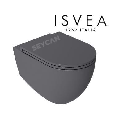 İsvea Banyo İnfinity Asma Klozet Seti Taş Gri
