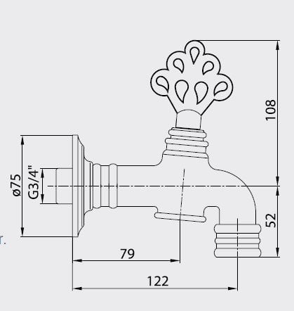 Eca Osmanlı Kurna Musluğu