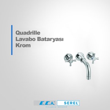 Eca Quadrille Duvardan Ankastre Lavabo Bataryası