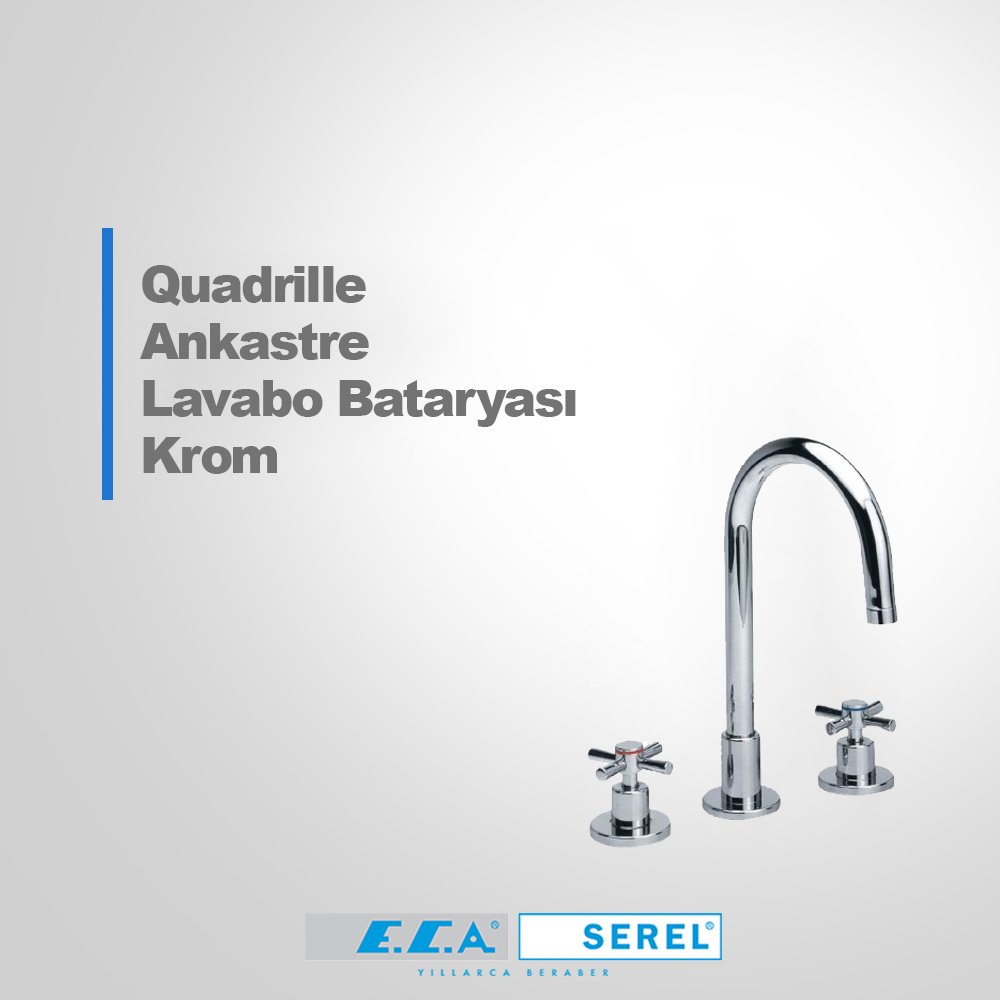 Eca Quadrille Ankastre Lavabo Bataryası