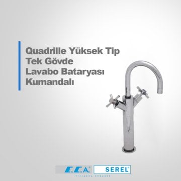 Eca Quadrille Yüksek Tip Lavabo Bataryası