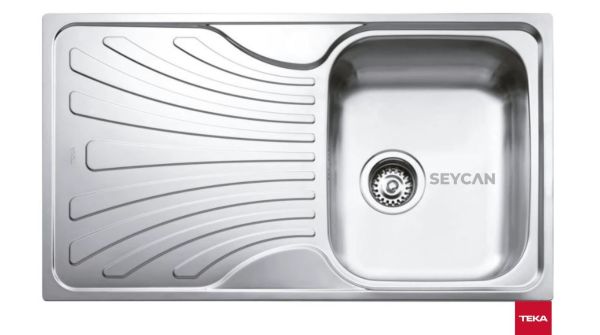 Teka Nerıssa 50 1B 1D Sağ Damlalıklı Parlak Yüzey Çelik Evye