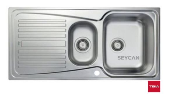 Teka Infant 60 1¹/2B 1D Sol Damlalıklı Parlak Yüzey Çelik Evye