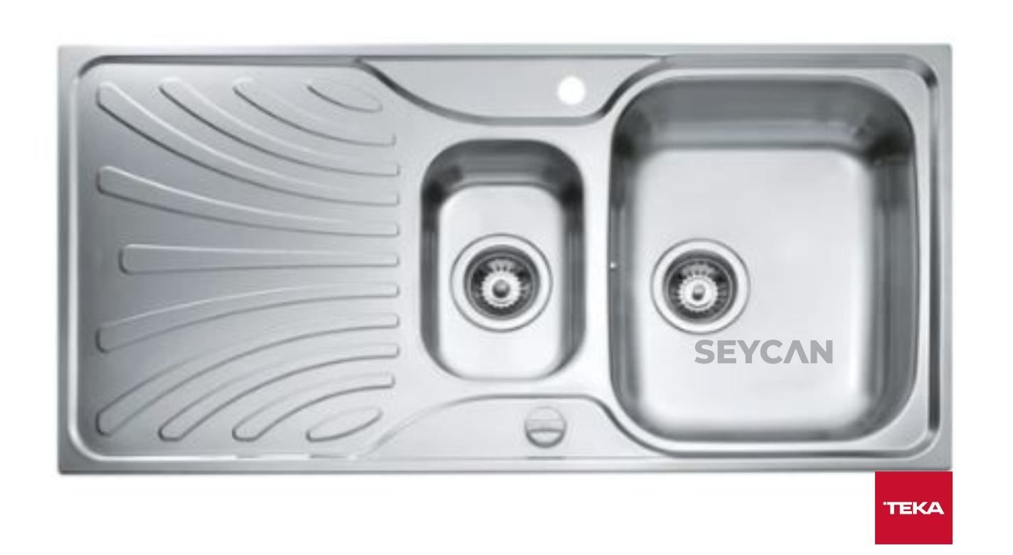 Teka Nerıssa 60 1¹/2B 1D Sol Damlalıklı Parlak Yüzey Çelik Evye