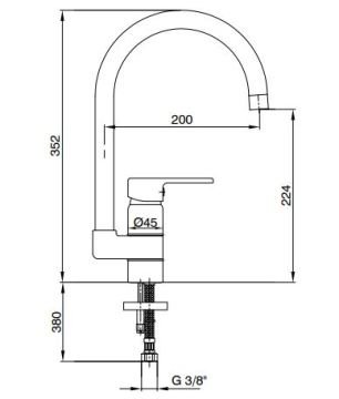 ECA Vera Evye Bataryası Kuğu Borulu Krom