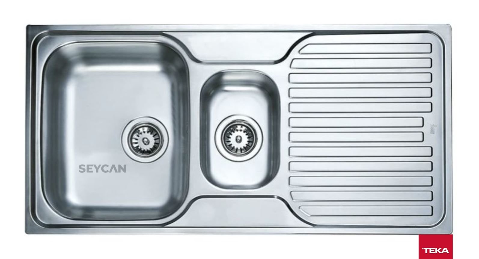 Teka Prıncess 60 1¹/2B 1D Sağ Damlalıklı Mikro Keten Dokulu Çelik Evye