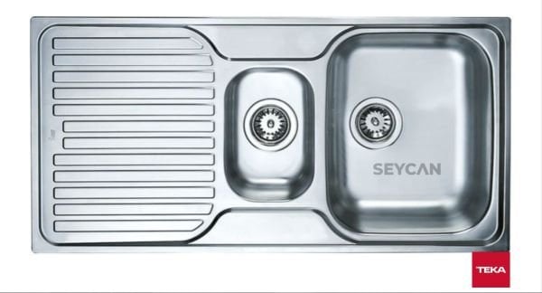 Teka Prıncess 60 1¹/2B 1D Sol Damlalıklı Mikro Keten Dokulu Çelik Evye