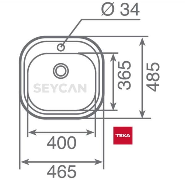 Teka Stylo 1B Mikro Keten Dokulu Çelik Evye