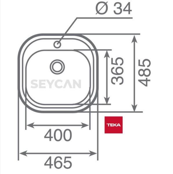 Teka Stylo 1B Parlak Yüzey Çelik Evye
