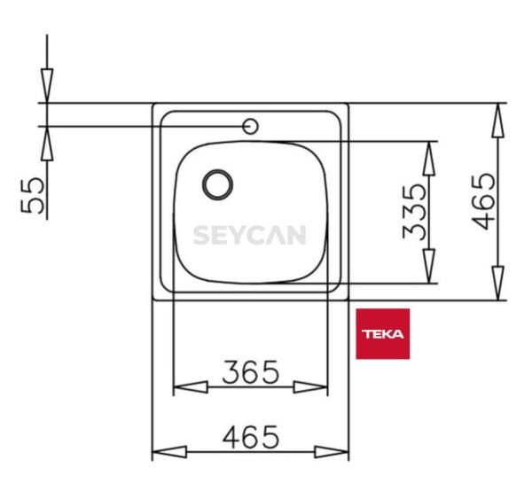 Teka E50 1B/465.465 1B Parlak Yüzey Çelik Evye