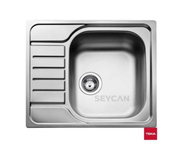 Teka Classıc 1B 1/2D 580 Sol Damlalıklı Mat Yüzey Çelik Evye