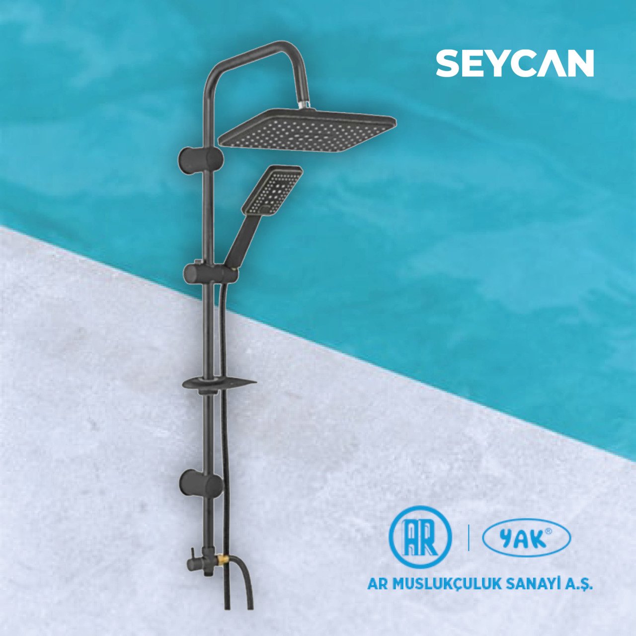 Pinus Kolonlu Duş Sistemi Siyah