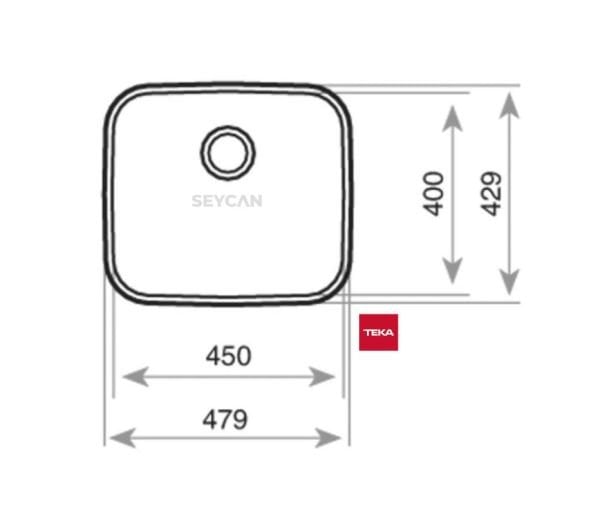 Teka BE 45.40.20 1B Parlak Yüzey Çelik Evye