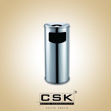 Silindir Çöp Kovası Küllüklü