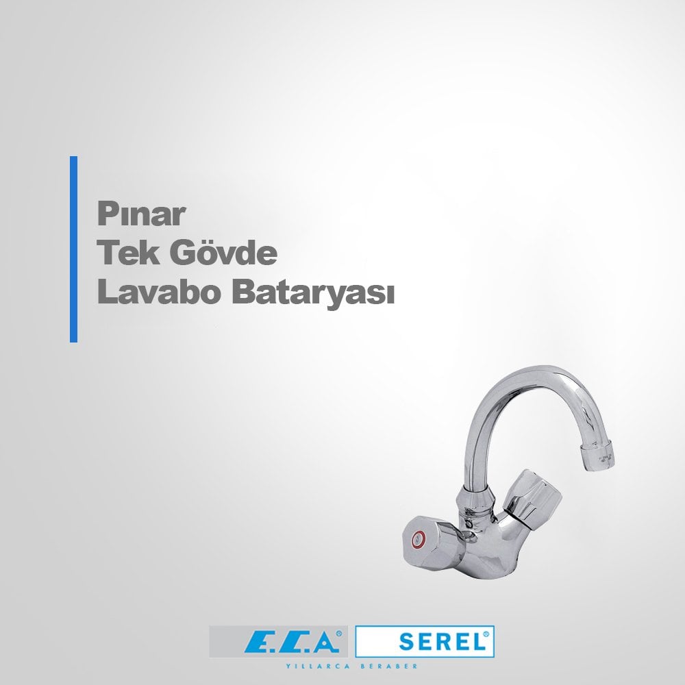 ECA Pınar Tek Gövde Lavabo Bataryası