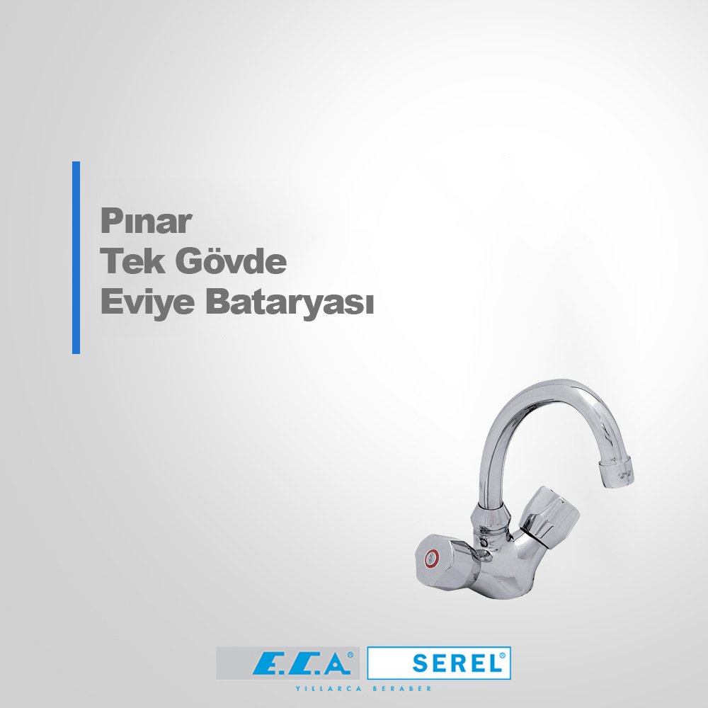 ECA Pınar Tek Gövde Evye Bataryası