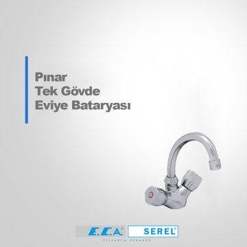 ECA Pınar Tek Gövde Evye Bataryası