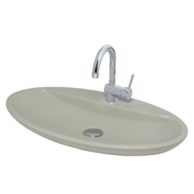 Smanni Sarin BD - Mat Çağla Yeşil Oval Tezgah Üstü Lavabo