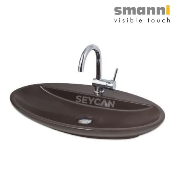 Smanni Sarin BD Mat Moka Oval Tezgah Üstü Lavabo