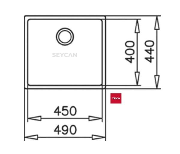 Teka BE Lınea RS15 45.40 Parlak Yüzey Çelik Evye