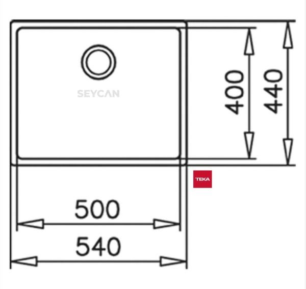 Teka Be Linea RS15 50.40 Parlak Yüzey Çelik Evye