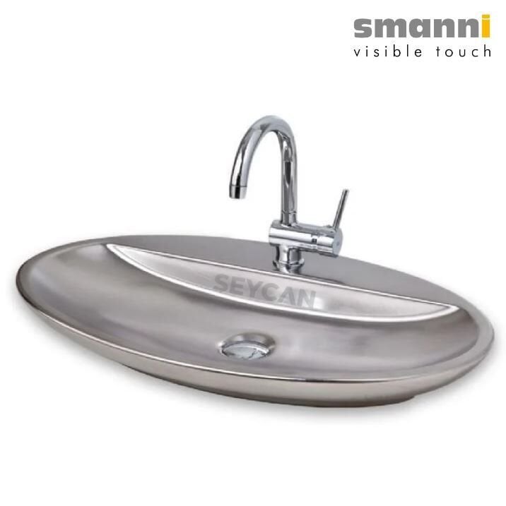 Smanni Sarin BD Mat Platin Tezgah Üstü Lavabo