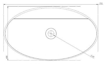 Smanni Sarin Beyaz Oval Tezgah Üstü Lavabo