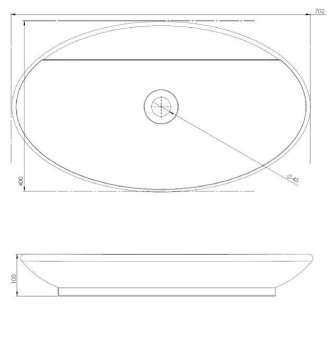 Smanni Sarin - Lacivert Oval Tezgah Üstü Lavabo