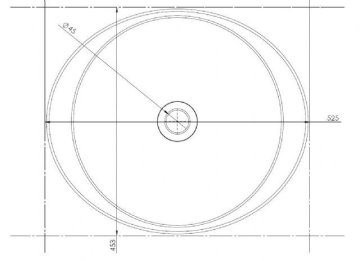 Smanni Adara Platin Elips Tezgah Üstü Lavabo