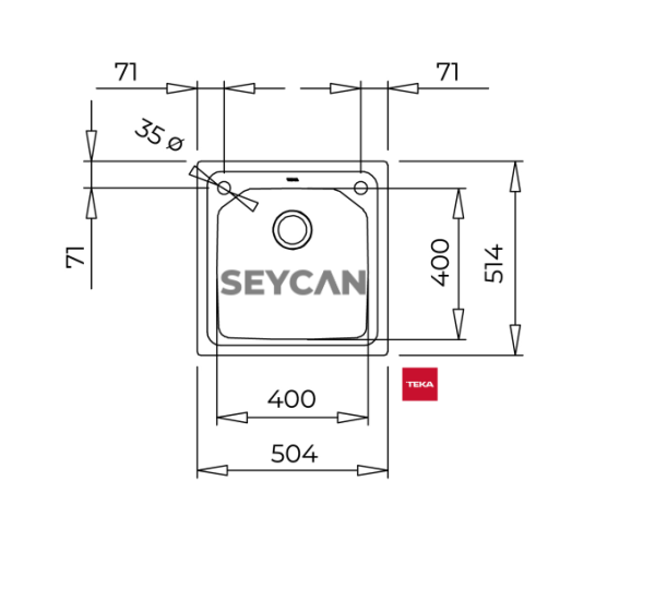 Teka Brooklyn 50 M-XP Parlak Yüzey Çelik Evye