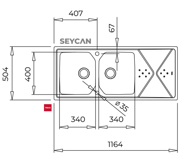 Teka Brooklyn 80 M-XP Parlak Yüzey Çelik Evye