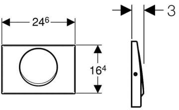 GEBERİT DELTA 11 TEK KADEMELİ PARLAK KROM KUMANDA KAPAĞI 115.120.21.1