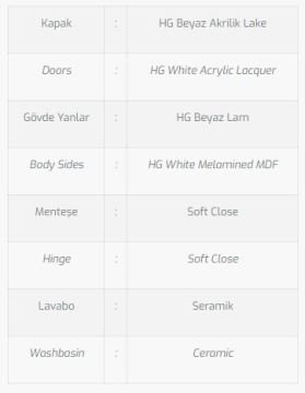 Acadia 85 V2 Banyo Dolabı