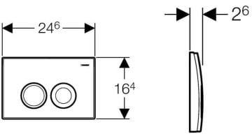 GEBERİT DELTA 21 TEK KADEMELİ BEYAZ KUMANDA KAPAĞI