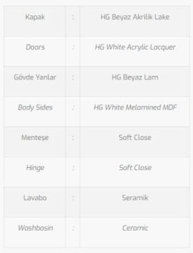 Sofia 85 V3 Banyo Dolabı