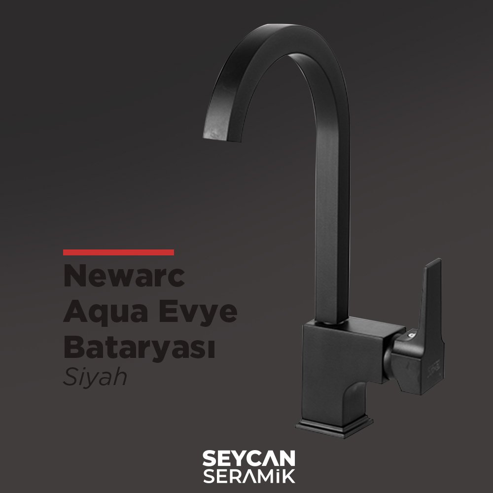 Newarc Aqua Eviye Bataryası Siyah