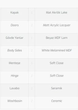 Efes 120 V1 Banyo Dolabı