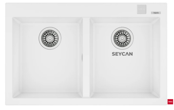 Teka Forsquare 790 TG Arctic White Tegranite Evye