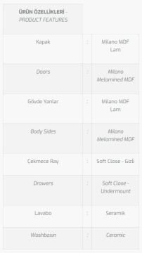 Abant 100 V1 Banyo Dolabı