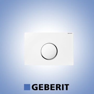 GEBERİT SİGMA10 BEYAZ/PARLAK KROM/BEYAZ KUMANDA KAPAĞI