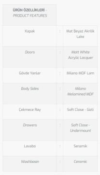 Sumela 85 V1 Banyo Dolabı