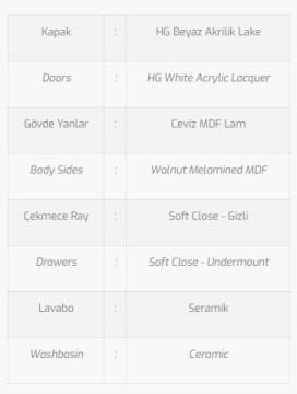 Madrid 85 V3 Banyo Dolabı