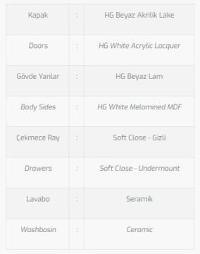 Belen 60 V1 Banyo Dolabı