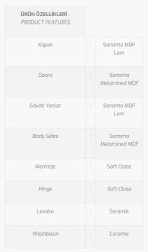 Gemlik 60 V1 Banyo Dolabı