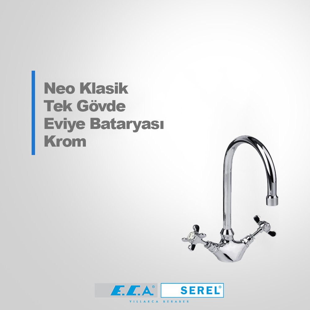 ECA Neo Klasik Tek Gövde Evye Bataryası