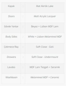 Moderno 120 V1 Banyo Dolabı