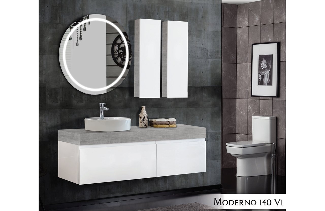 Moderno 140 V1 Banyo Dolabı