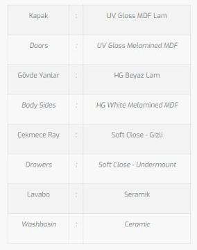 Daisy 45 V1 Banyo Dolabı