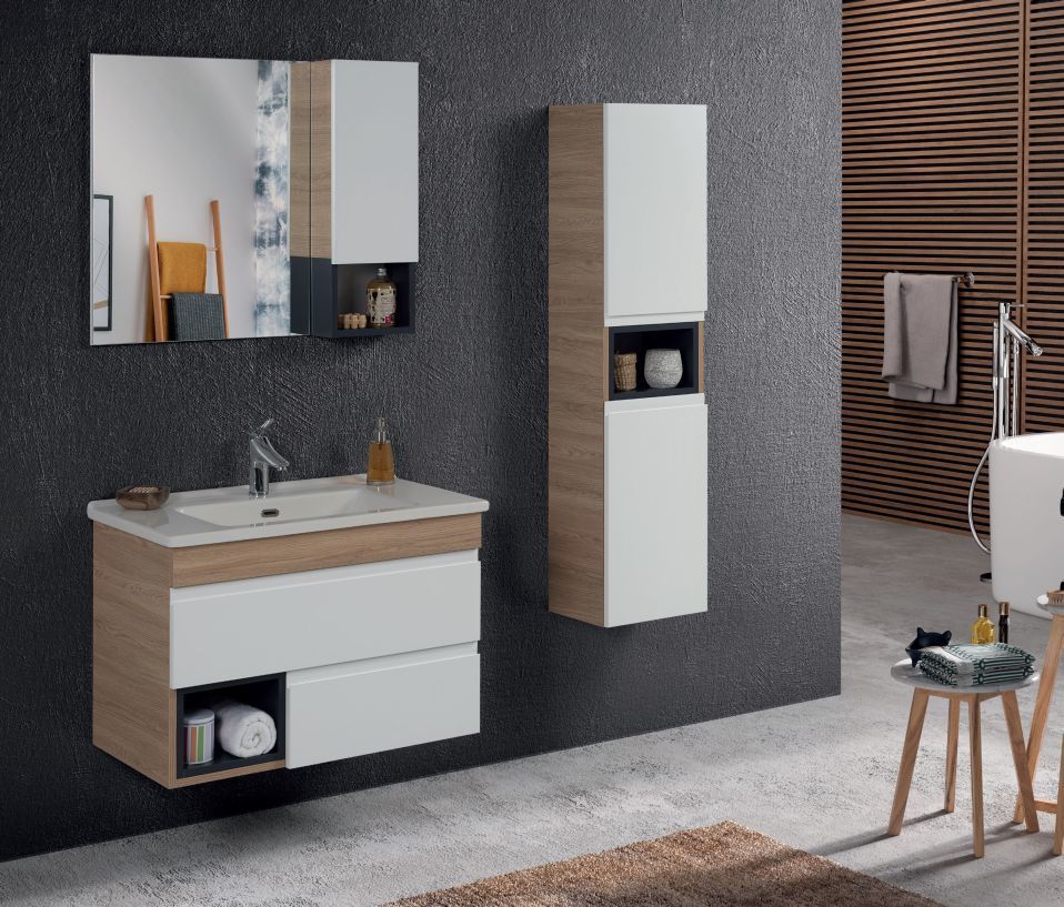 Badella Karasu 85 D1 C1 Banyo Dolabı
