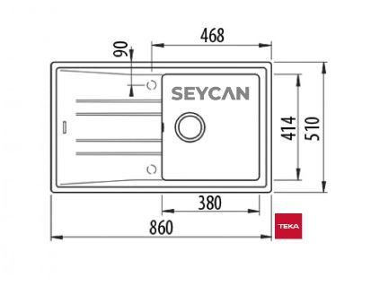 Teka Stone 50 B-TG Bej Tegranite Evye